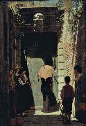 Ingresso di una casa patrizia a Venezia, oil painting by Giacomo Favretto